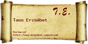Tass Erzsébet névjegykártya
