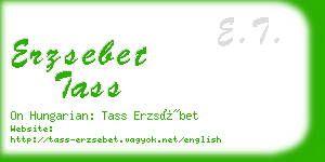 erzsebet tass business card